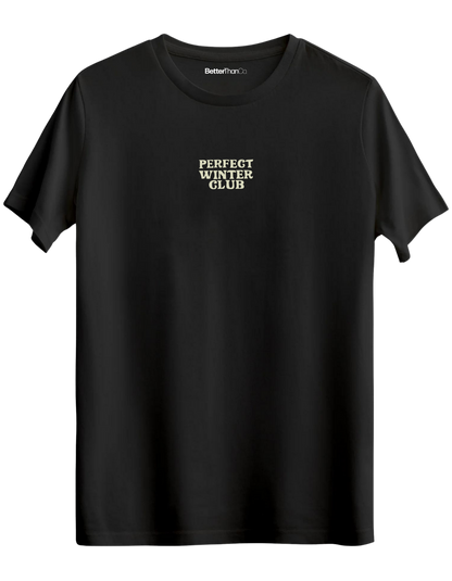 Winter Club Baskılı Bisiklet Yaka Regular T-shirt