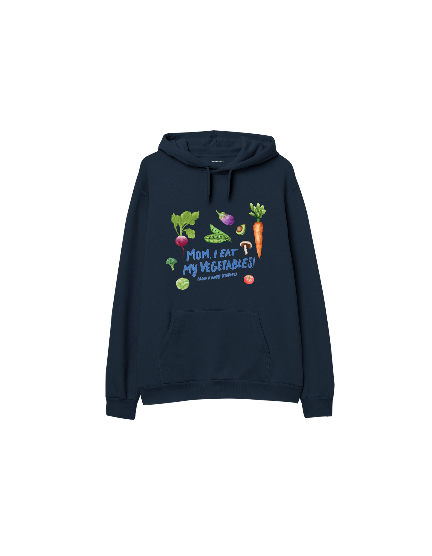 Veggies Baskılı Oversize Kapüşonlu Çocuk Hoodie