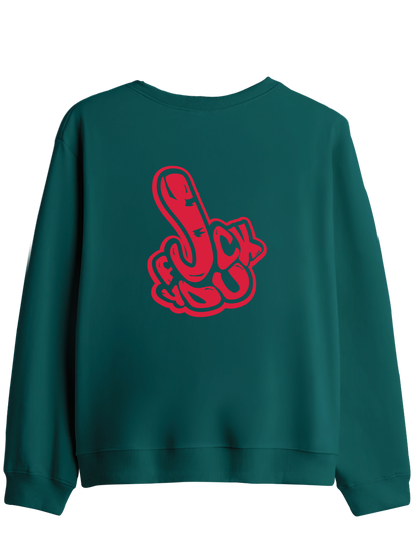 You Know Baskılı Bisiklet Yaka Sweatshirt