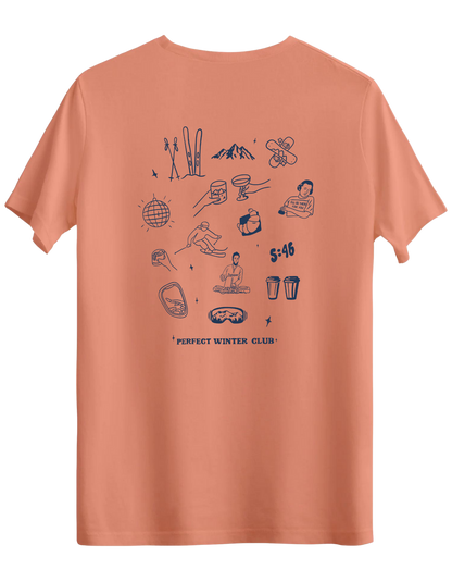 Winter Club Baskılı Bisiklet Yaka Regular T-shirt