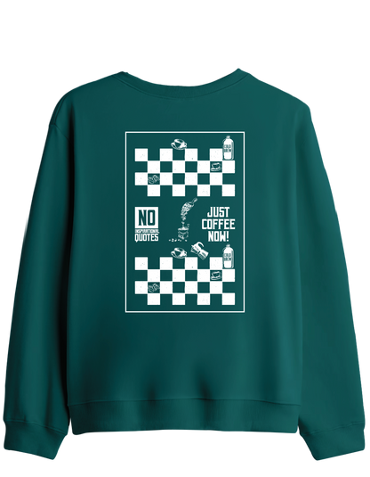 Just Coffee Baskılı Bisiklet Yaka Sweatshirt