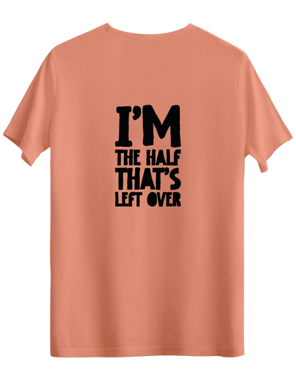 That's Left Over Baskılı Bisiklet Yaka Regular T-shirt