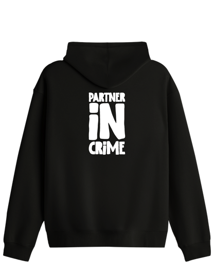 Partner in Crime Baskılı Unisex Kapüşonlu Yaka Hoodie
