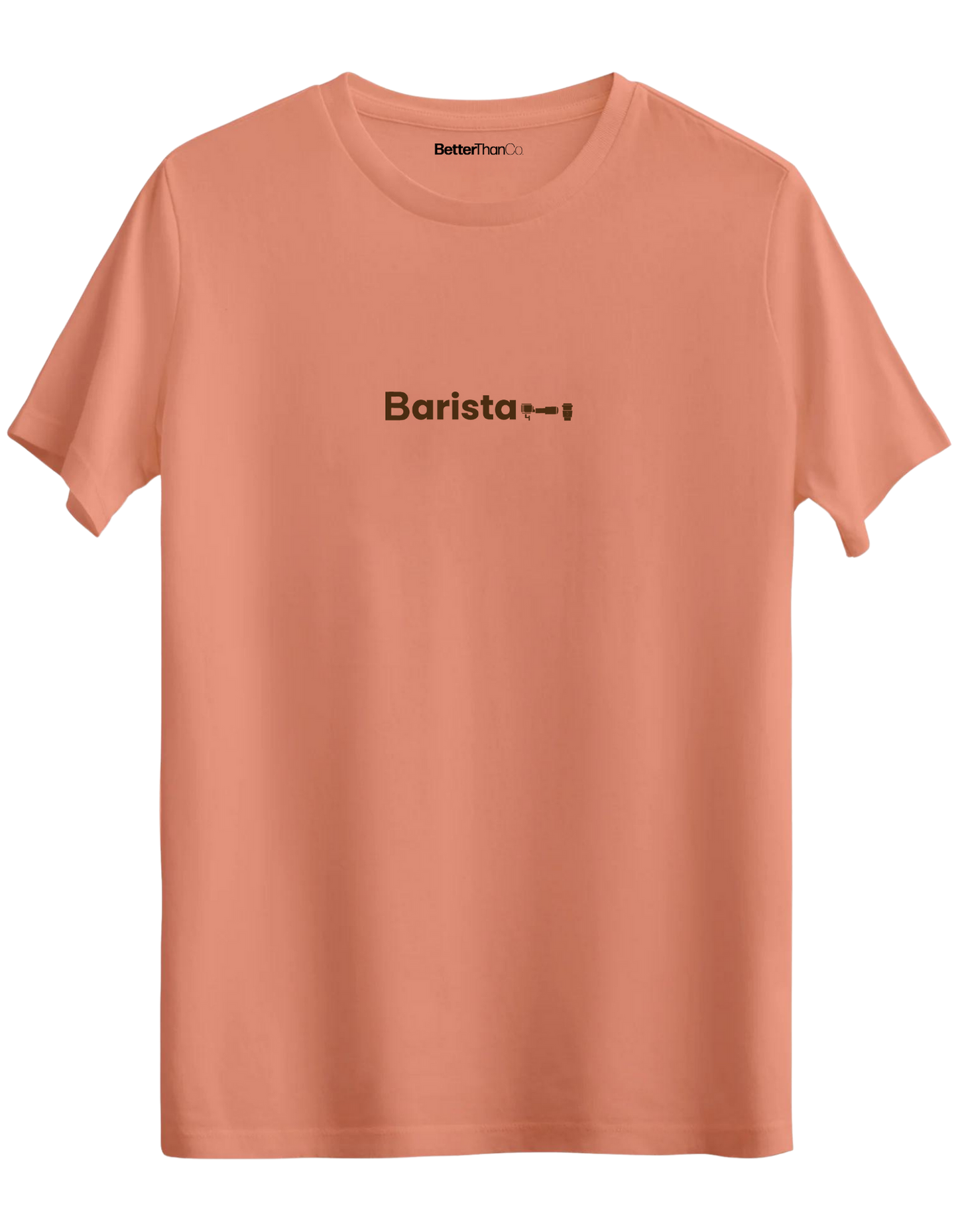 Barista Baskılı Bisiklet Yaka Regular T-shirt
