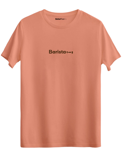Barista Baskılı Bisiklet Yaka Regular T-shirt