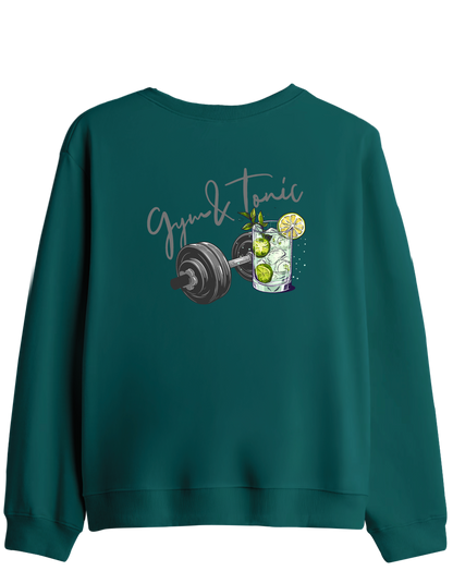 Gym Tonic Baskılı Bisiklet Yaka Sweatshirt