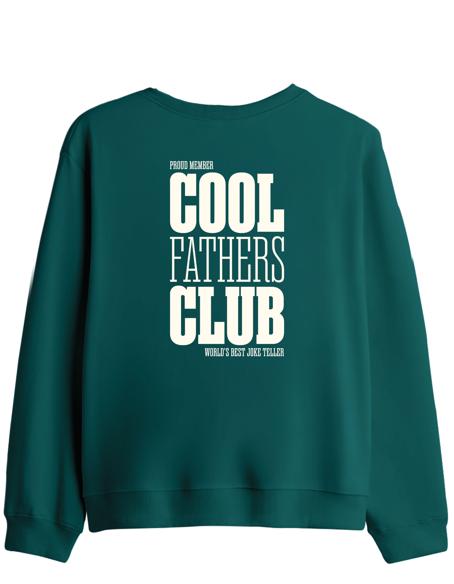 Cool Fathers Club Baskılı Bisiklet Yaka Sweatshirt