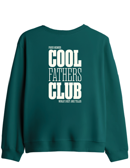 Cool Fathers Club Baskılı Bisiklet Yaka Sweatshirt