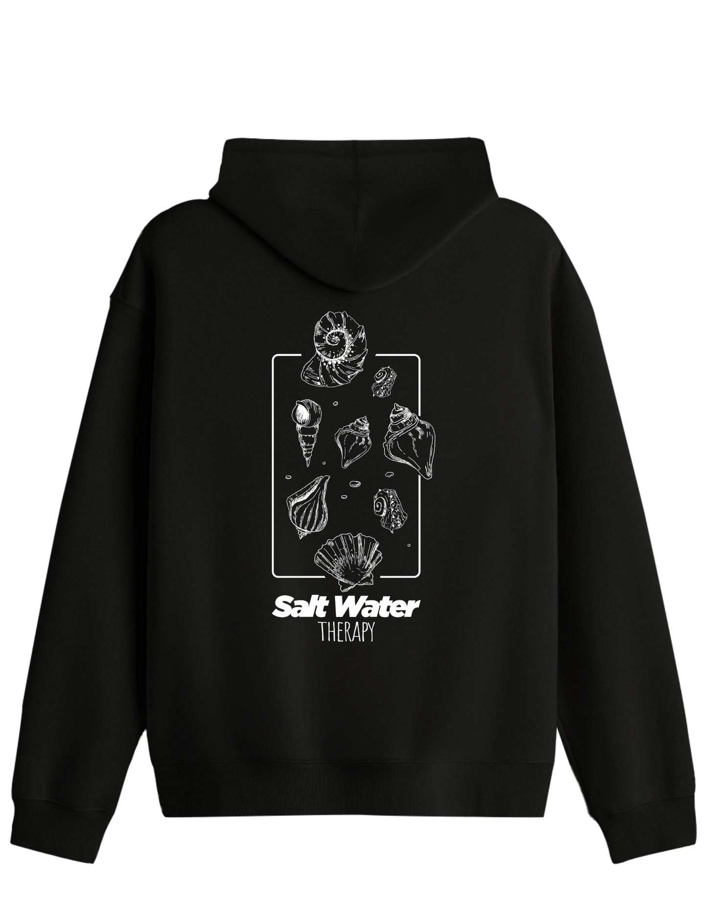 Salt Water Baskılı Unisex Kapüşonlu Yaka Hoodie
