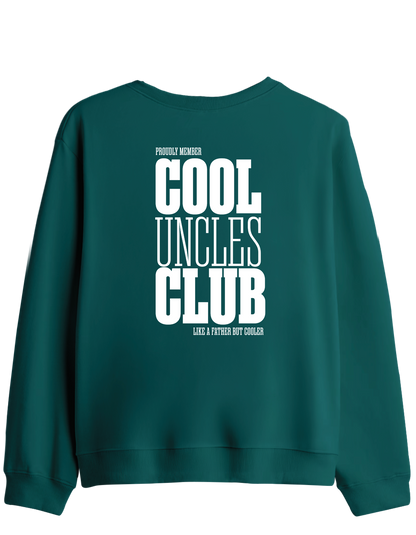 Cool Uncles Club Baskılı Bisiklet Yaka Sweatshirt