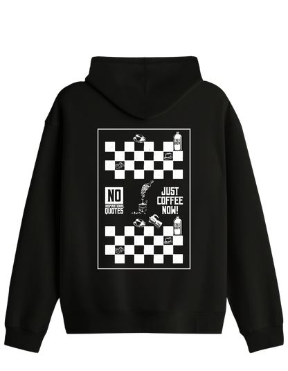 Just Coffee Baskılı Unisex Kapüşonlu Yaka Hoodie