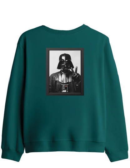 Master Of Peace Baskılı Bisiklet Yaka Sweatshirt