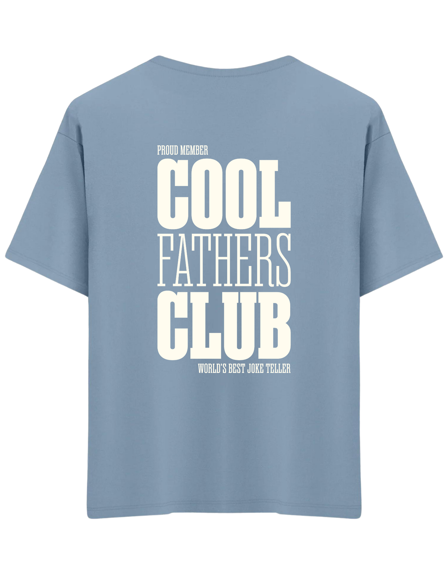 Cool Fathers Club Baskılı Bisiklet Yaka Oversize T-shirt