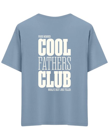 Cool Fathers Club Baskılı Bisiklet Yaka Oversize T-shirt