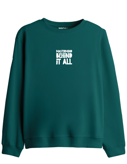Mastermind Baskılı Bisiklet Yaka Sweatshirt