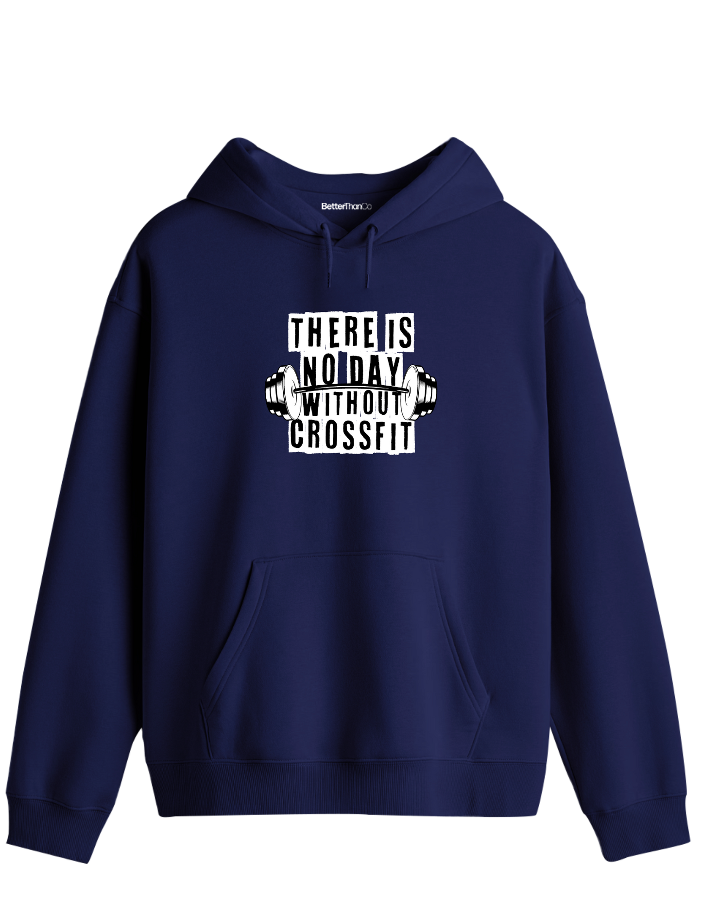 Crossfit Baskılı Unisex Kapüşonlu Yaka Hoodie