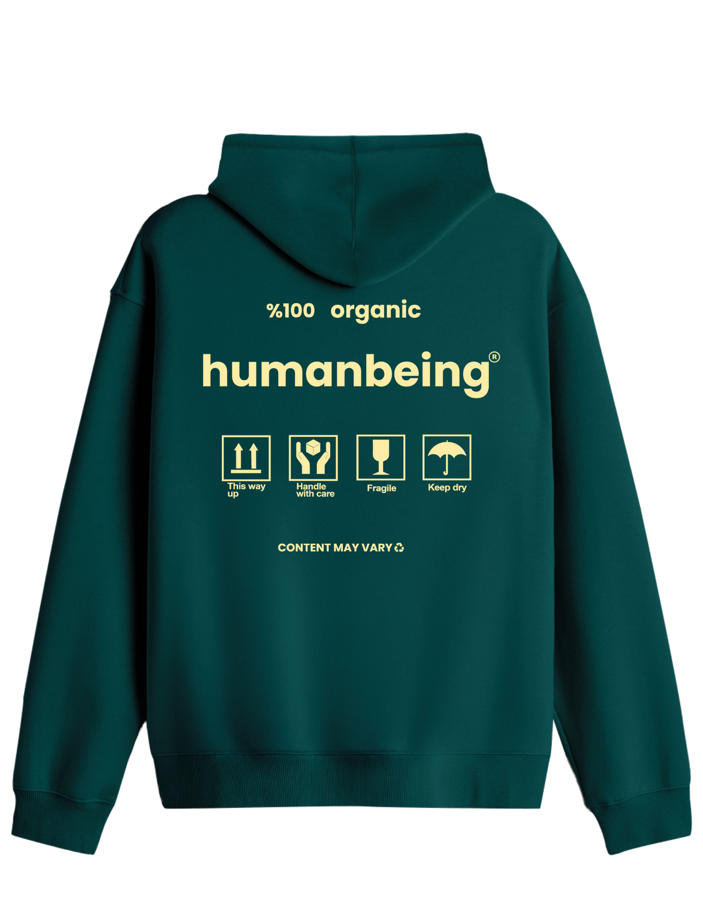 Humanbeing Baskılı Unisex Kapüşonlu Yaka Hoodie