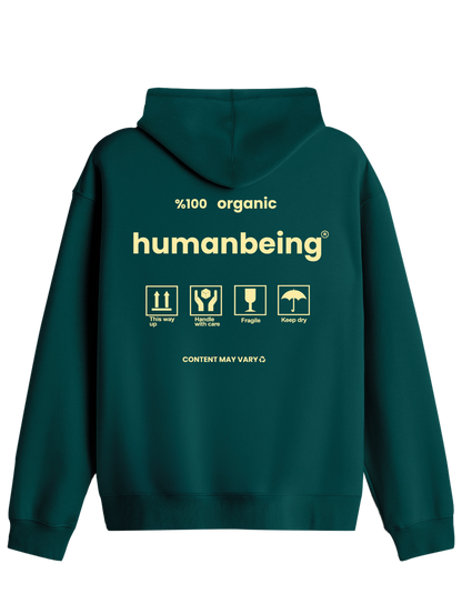 Humanbeing Baskılı Unisex Kapüşonlu Yaka Hoodie