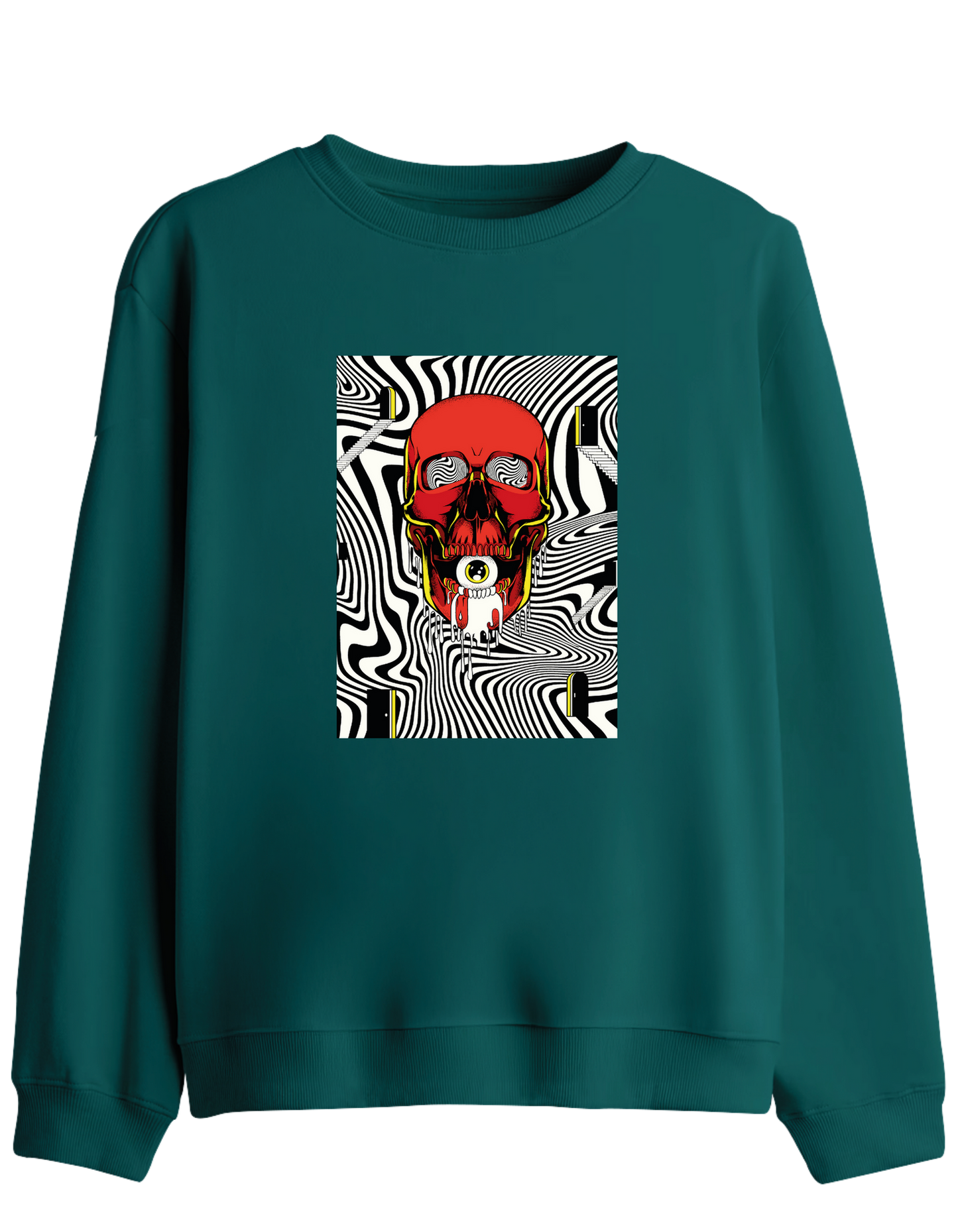 Handsome Baskılı Bisiklet Yaka Sweatshirt