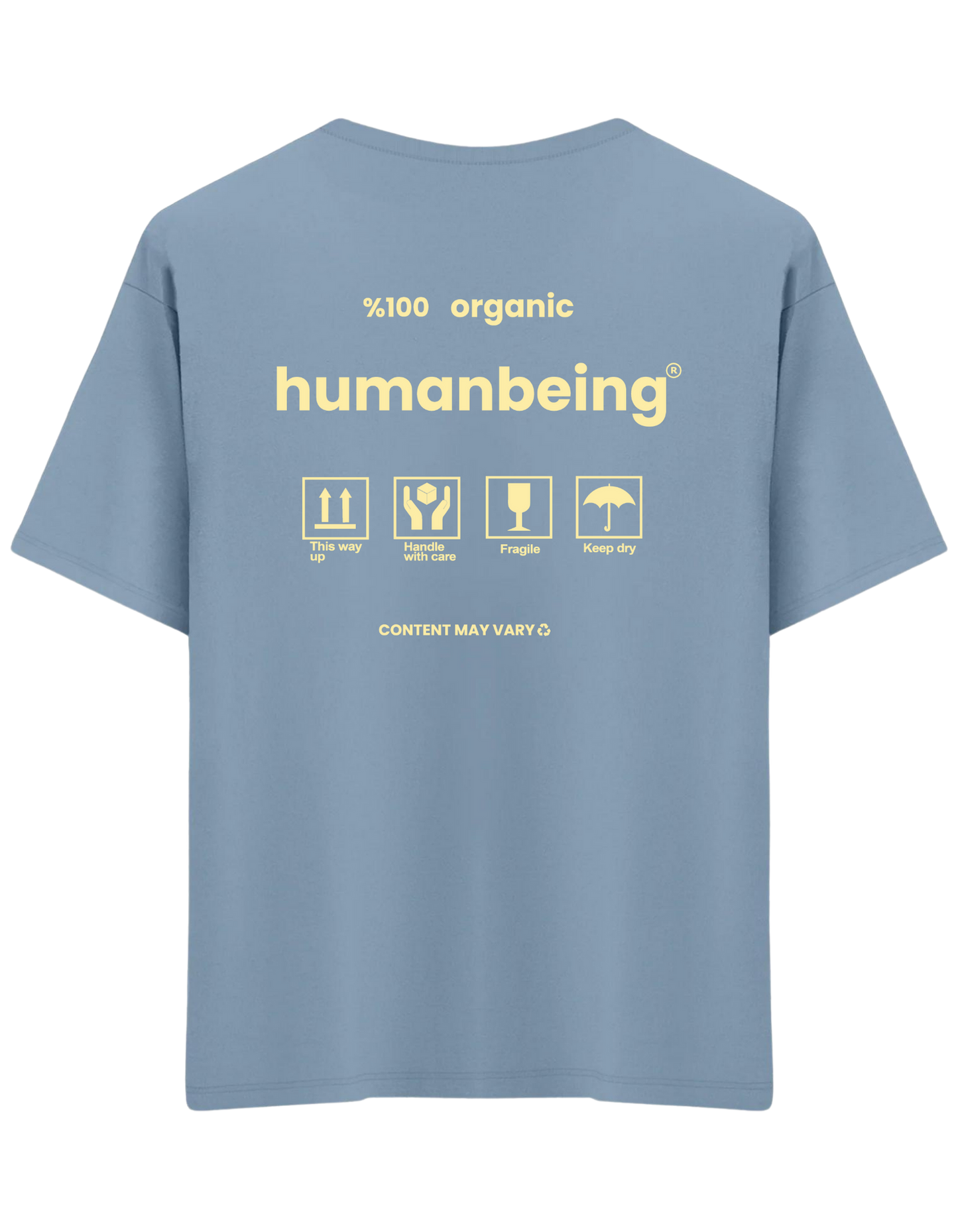 Humanbeing Baskılı Bisiklet Yaka Oversize T-shirt