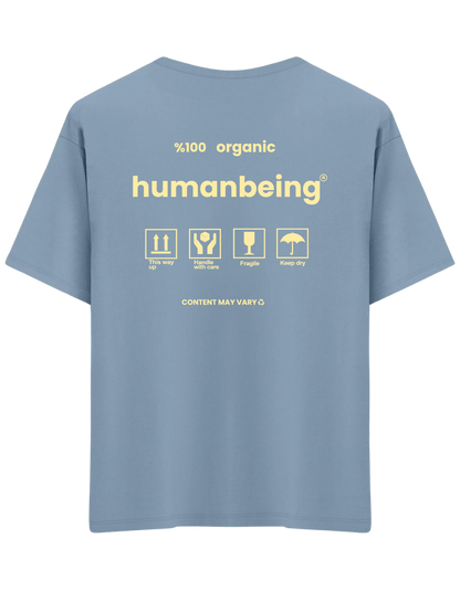 Humanbeing Baskılı Bisiklet Yaka Oversize T-shirt