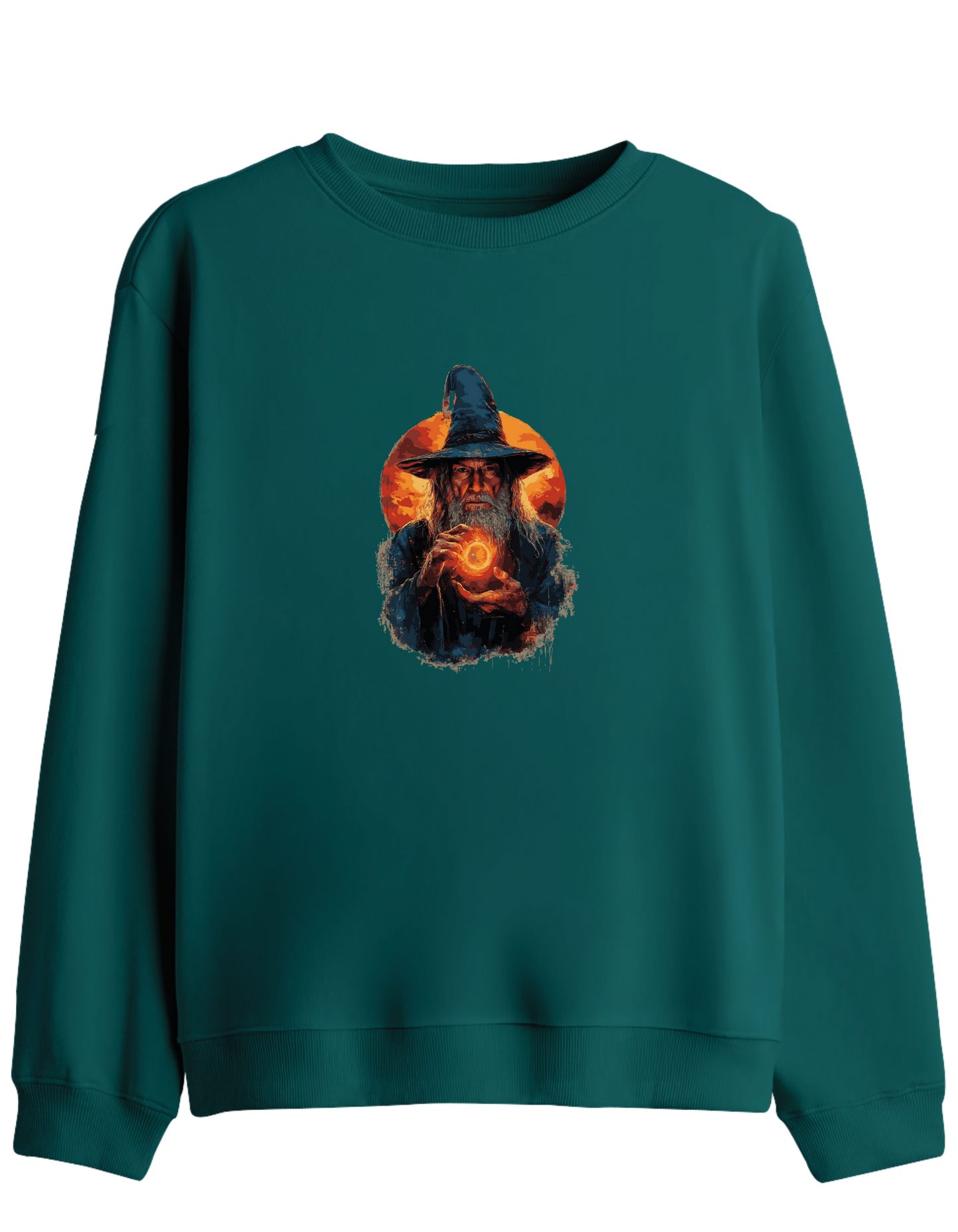 The Power Of The Ring Baskılı Bisiklet Yaka Sweatshirt