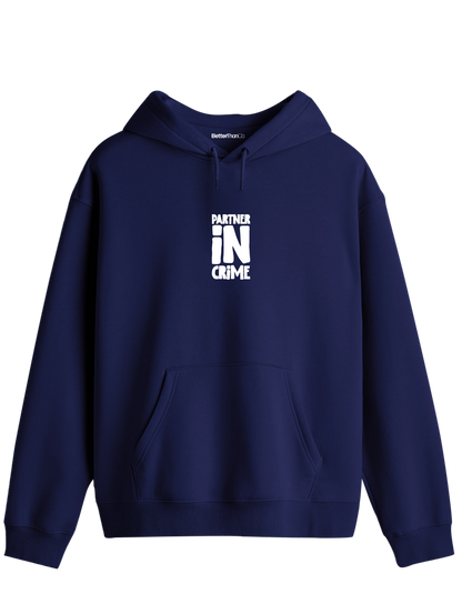 Partner in Crime Baskılı Unisex Kapüşonlu Yaka Hoodie