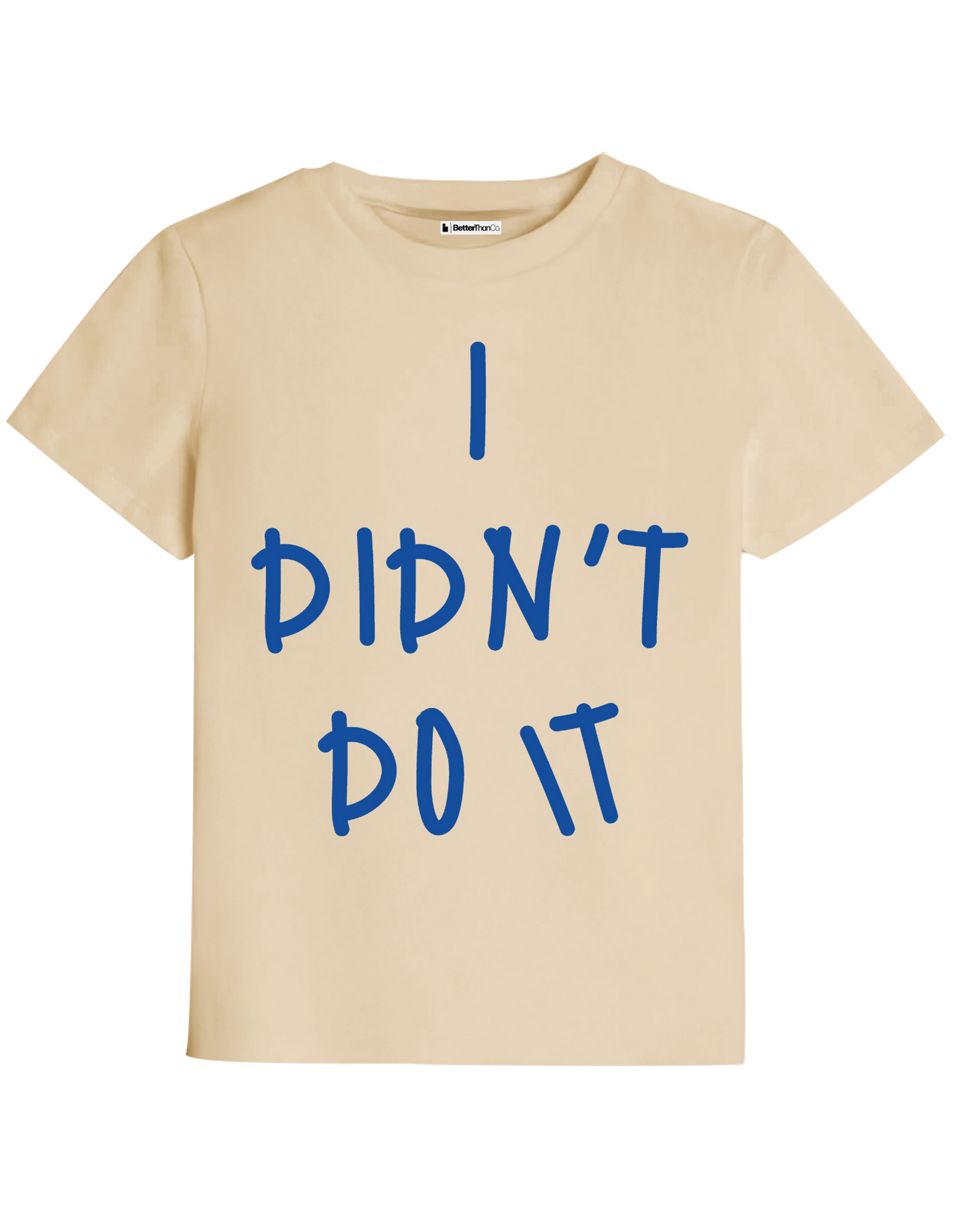 Didn't Do It Baskılı Bisiklet Yaka Çocuk t-shirt