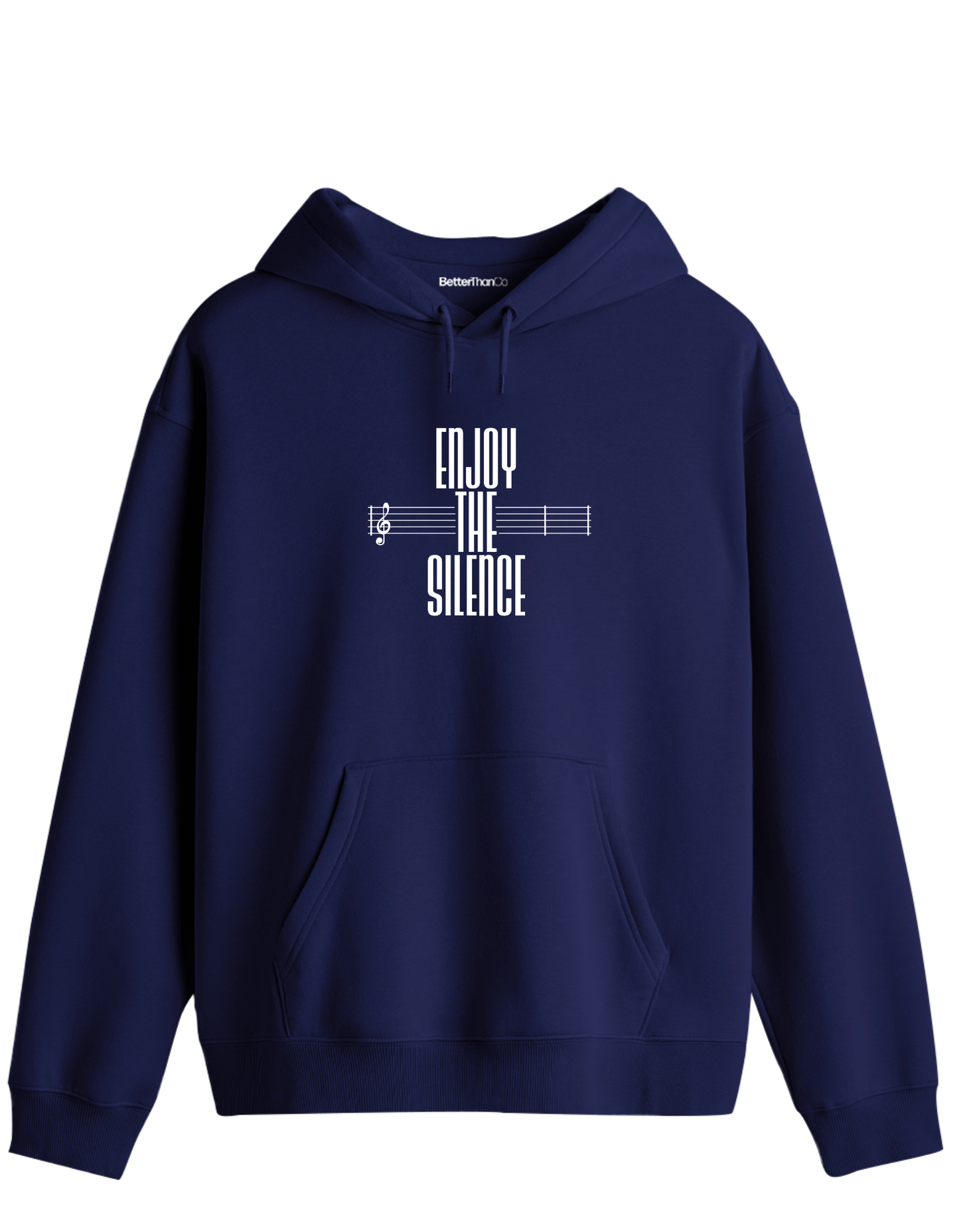 Enjoy The Silence Baskılı Unisex Kapüşonlu Yaka Hoodie