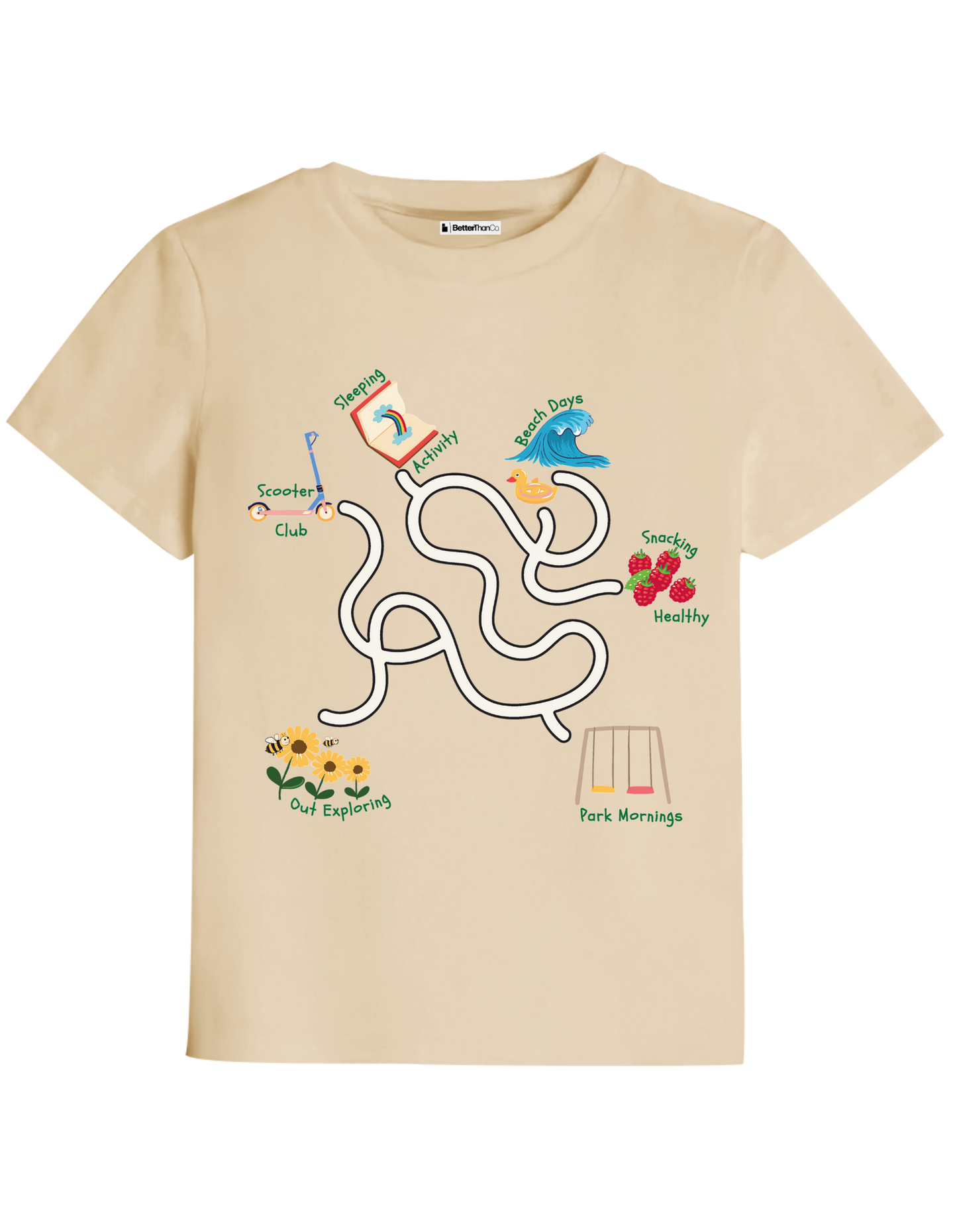 My Day Baskılı Bisiklet Yaka Çocuk t-shirt