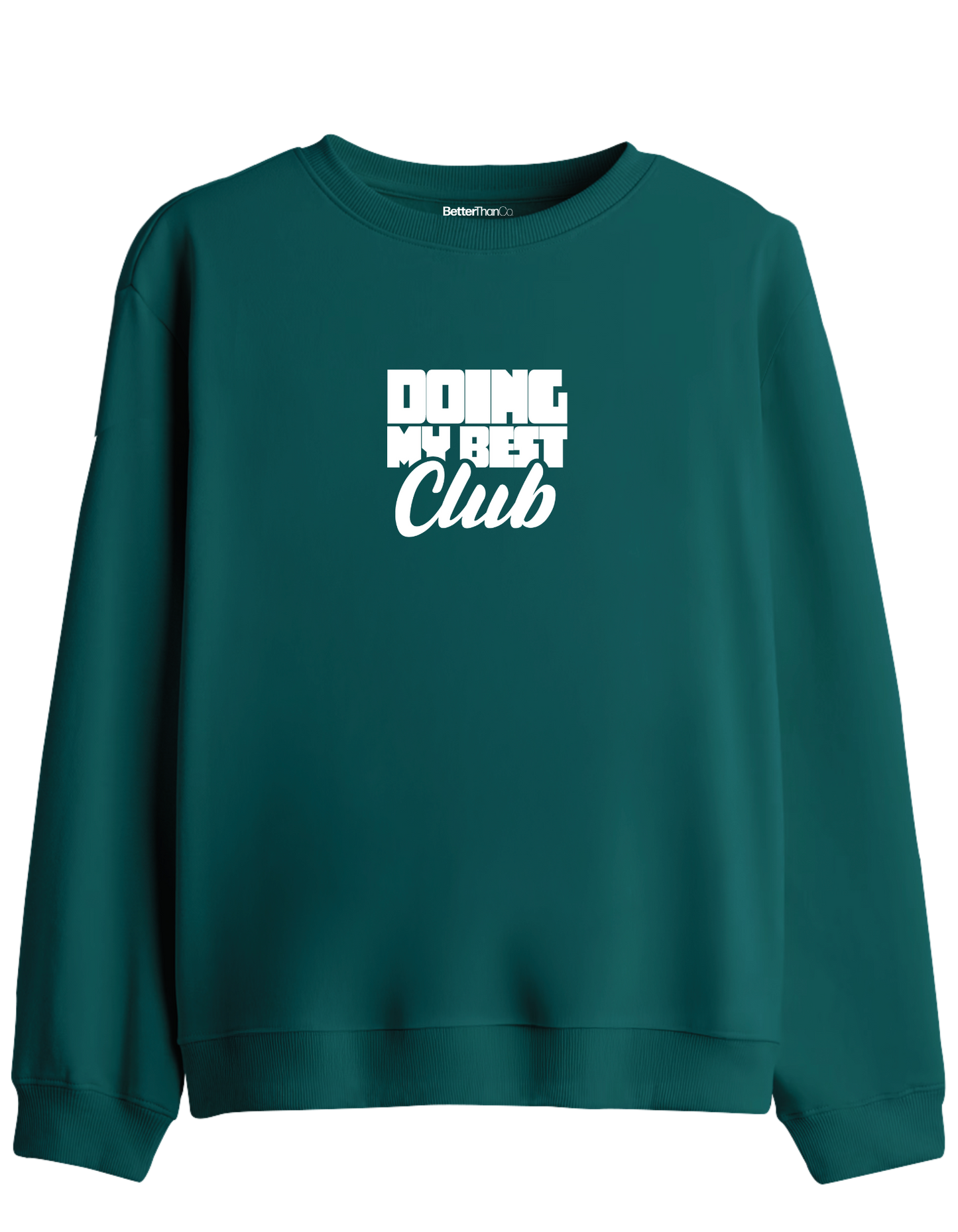 Best Club Baskılı Bisiklet Yaka Sweatshirt