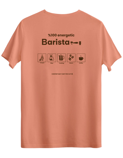 Barista Baskılı Bisiklet Yaka Regular T-shirt