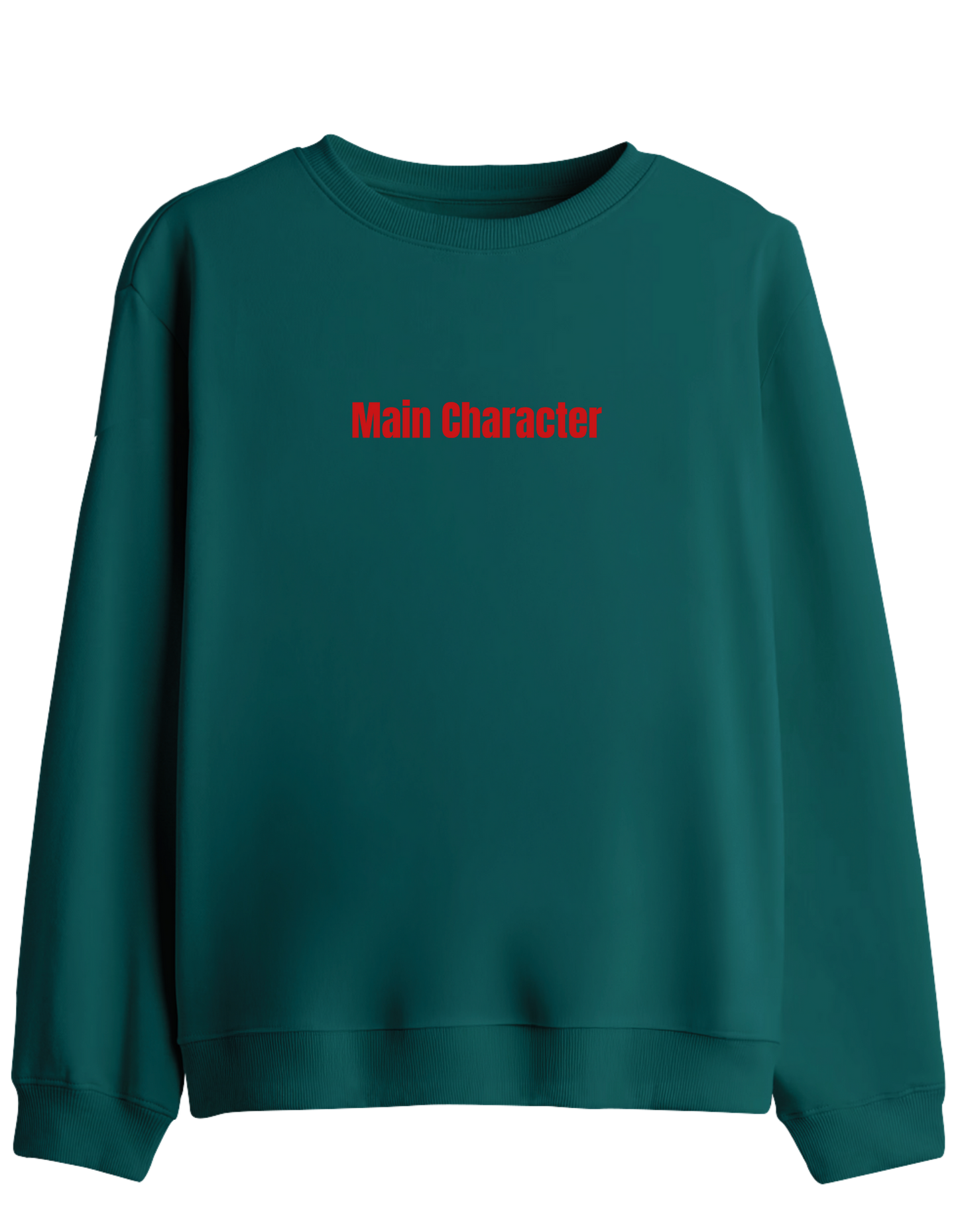 Main Character Baskılı Bisiklet Yaka Sweatshirt