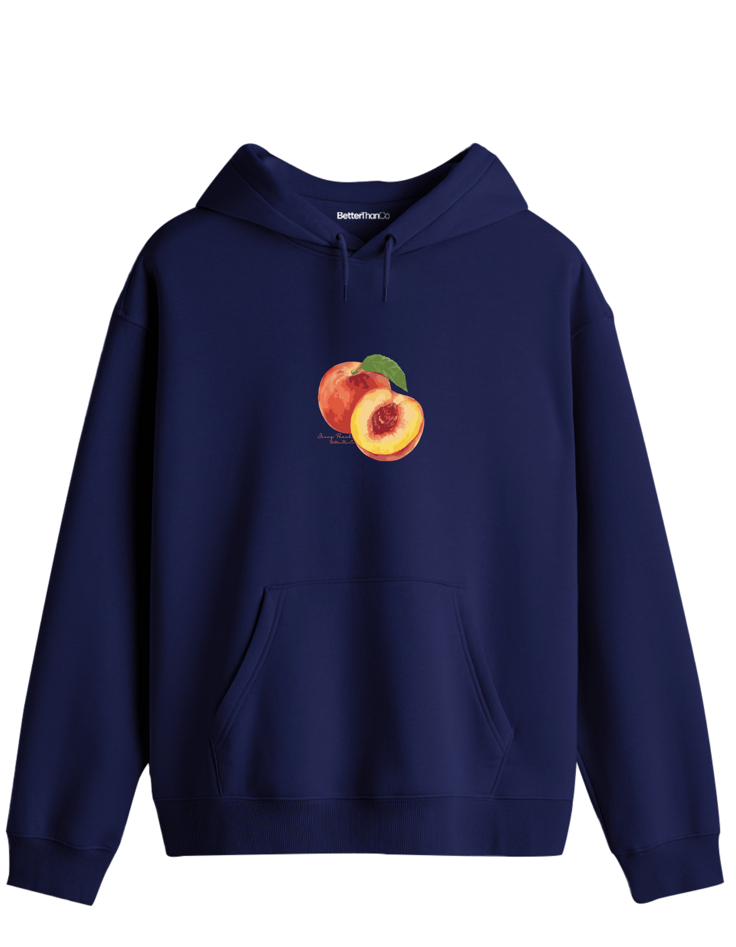 Peach Baskılı Unisex Kapüşonlu Yaka Hoodie