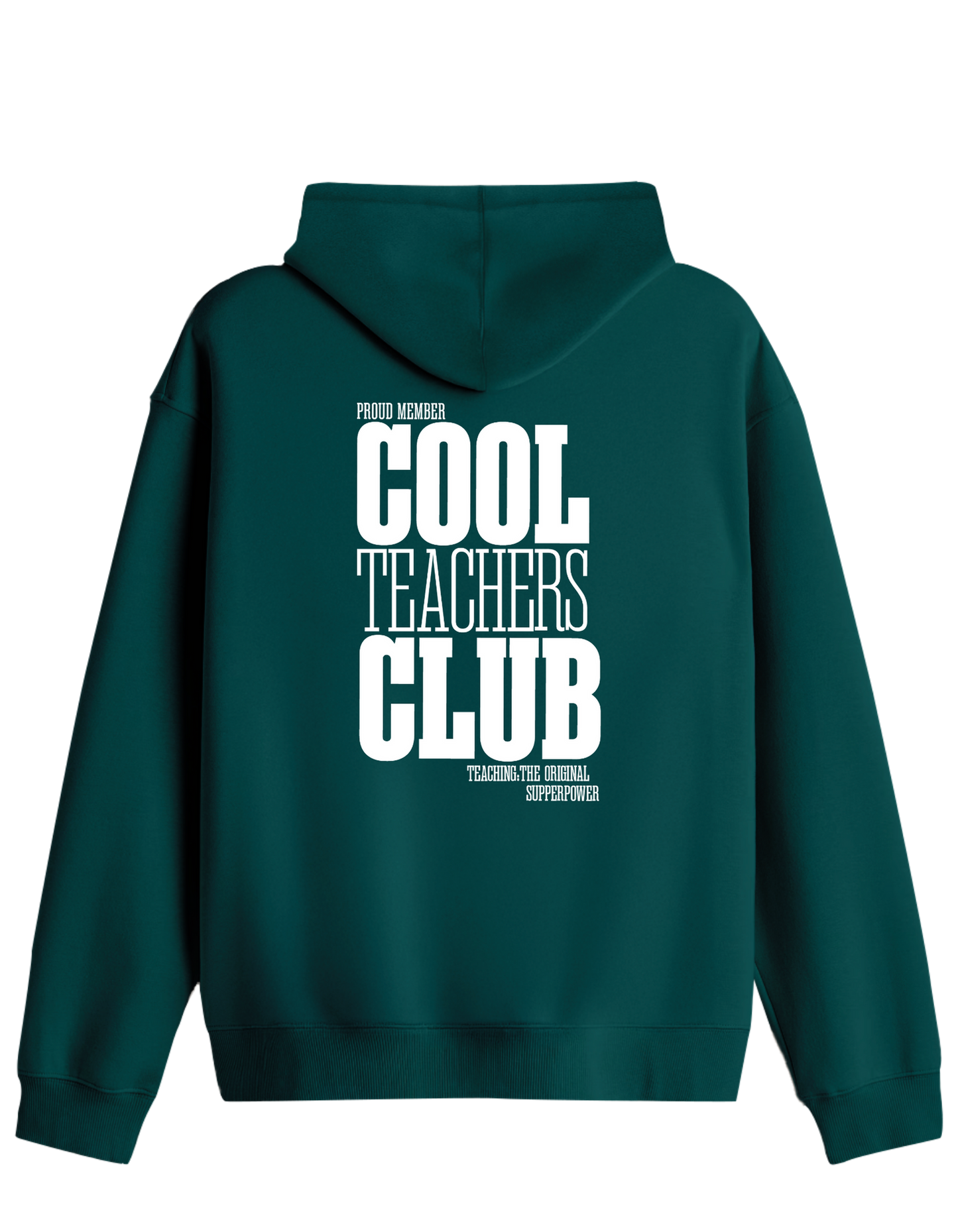 Cool Teachers Club Baskılı Unisex Kapüşonlu Yaka Hoodie
