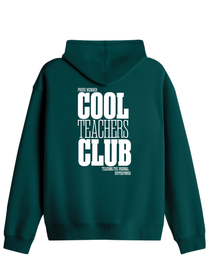 Cool Teachers Club Baskılı Unisex Kapüşonlu Yaka Hoodie