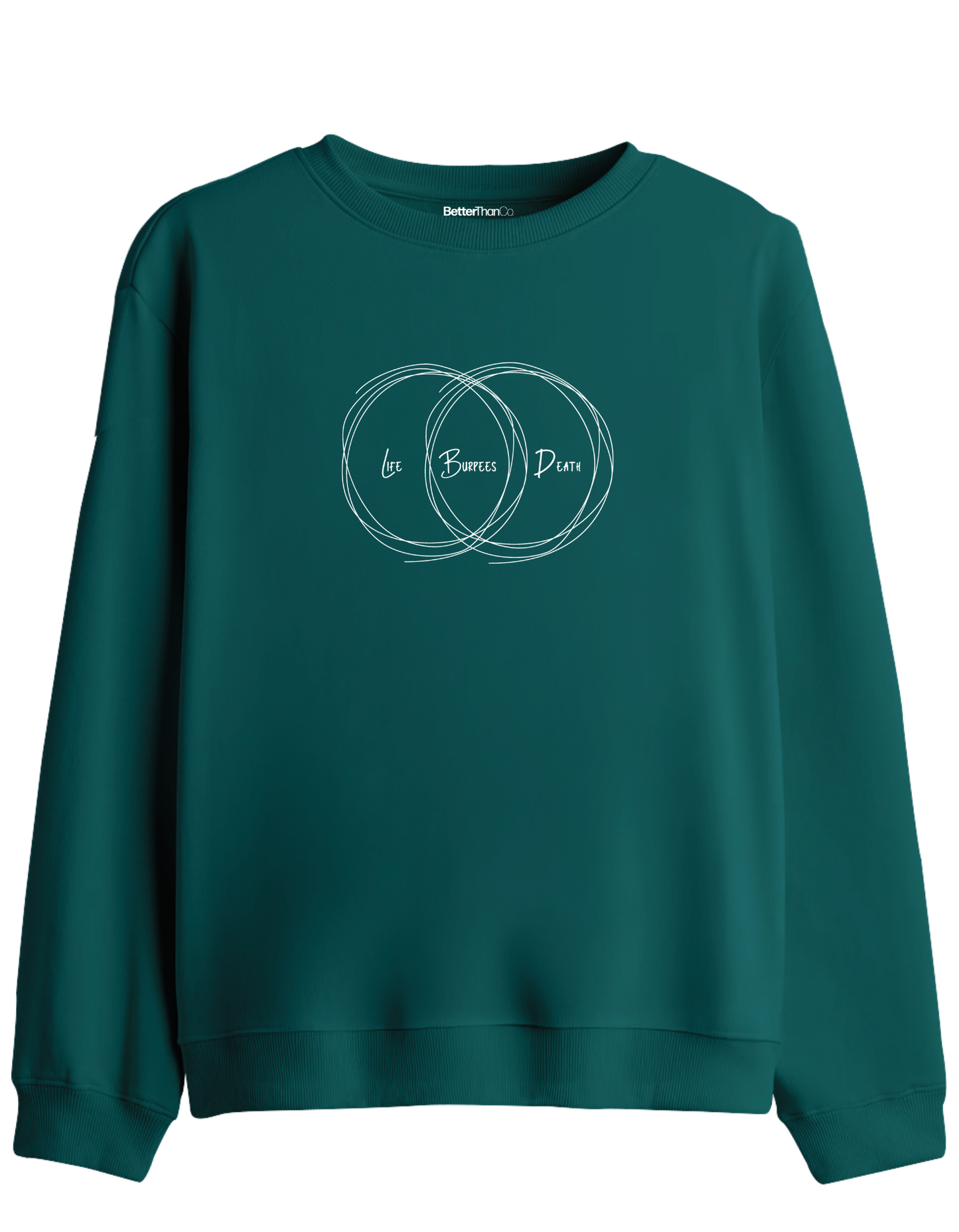 Burpees Baskılı Bisiklet Yaka Sweatshirt