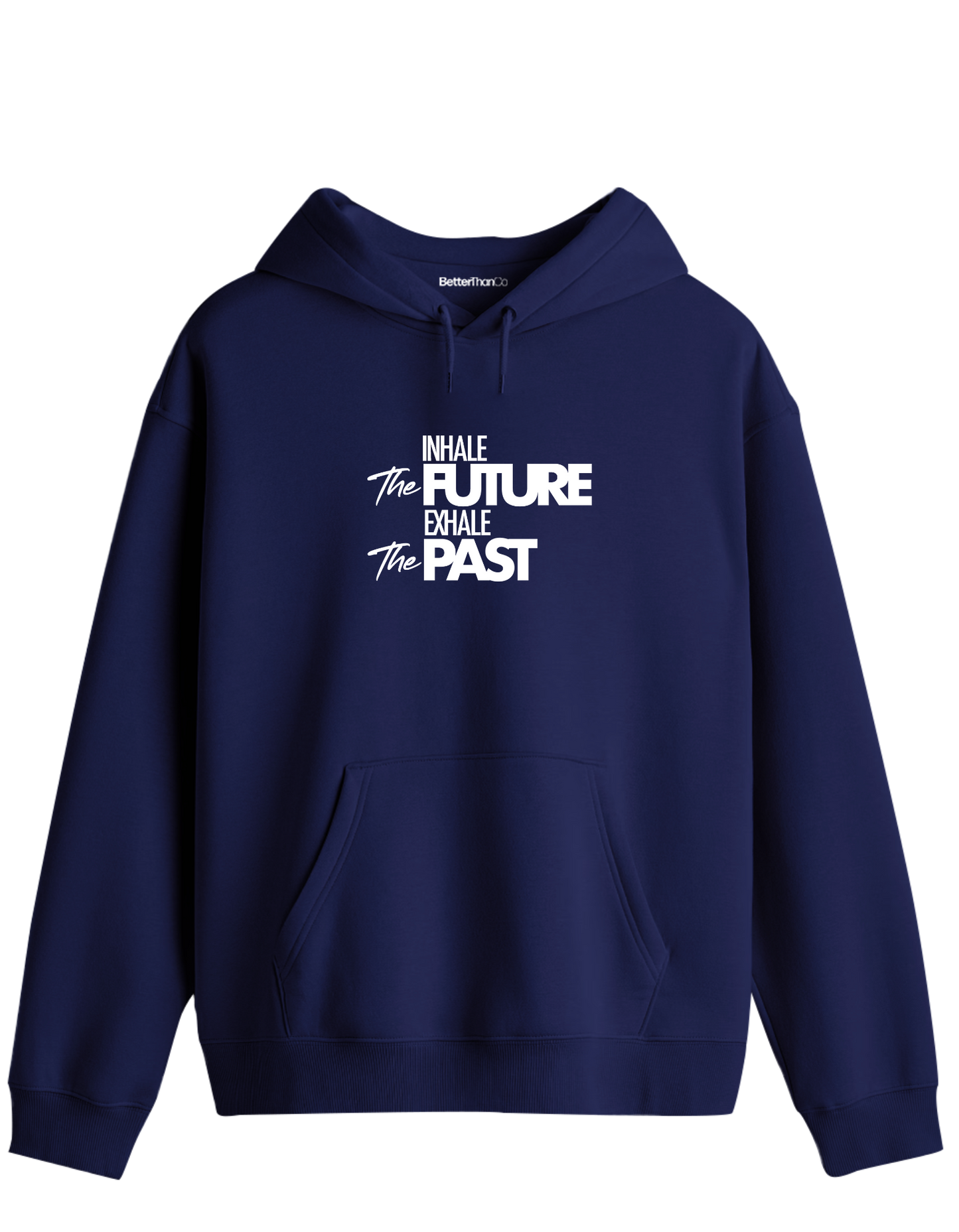 Inhale Exhale Baskılı Unisex Kapüşonlu Yaka Hoodie