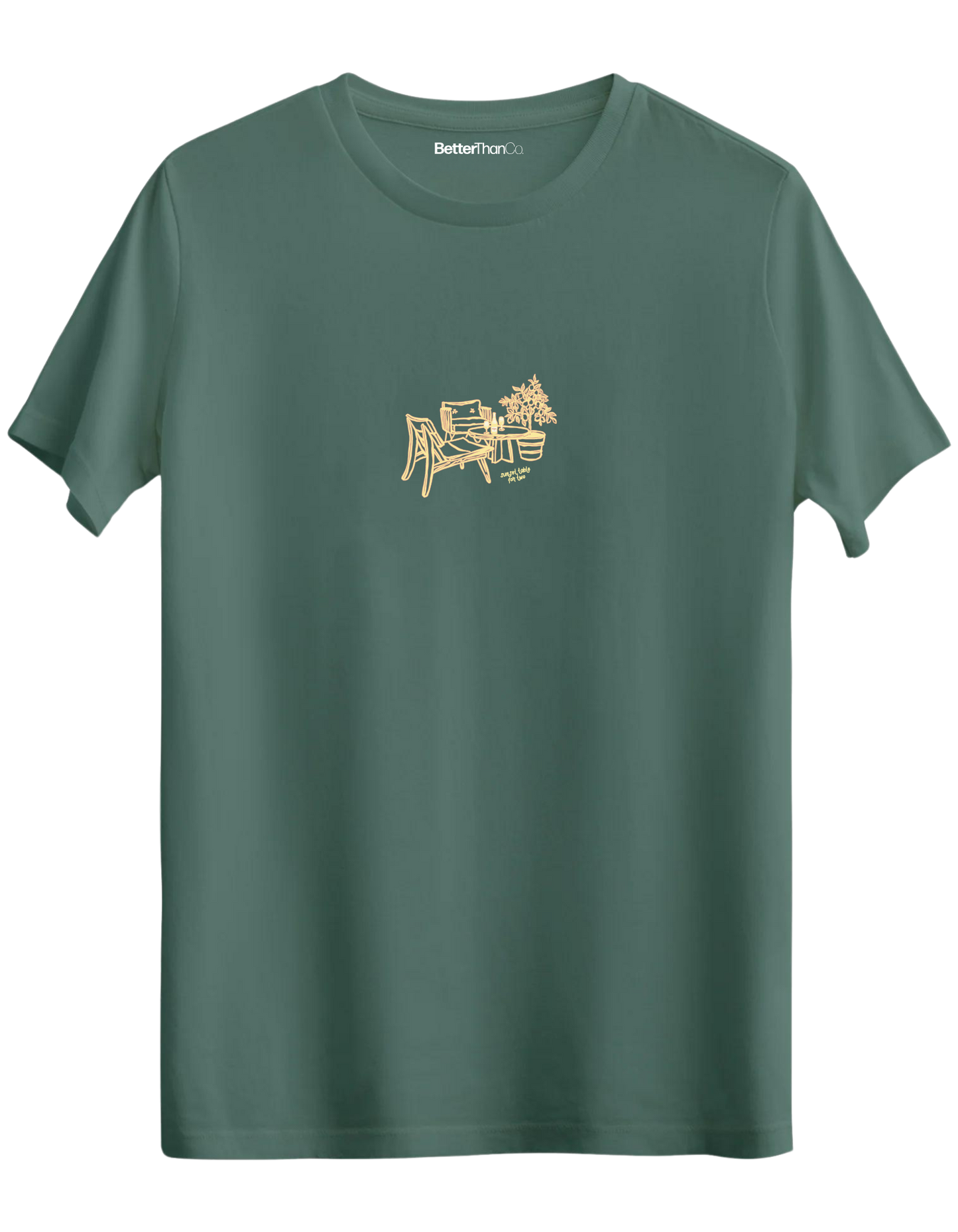 Summer Table Baskılı Bisiklet Yaka Regular T-shirt