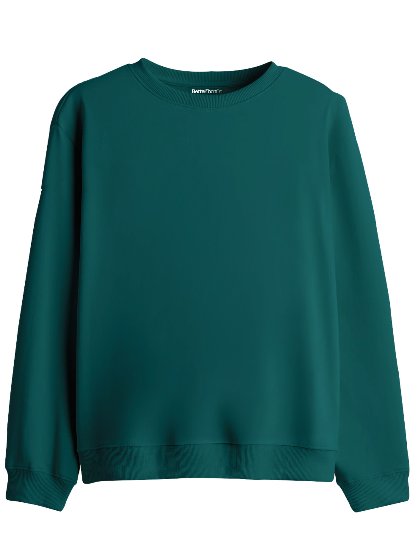 Classic Baskısız Bisiklet Yaka Sweatshirt