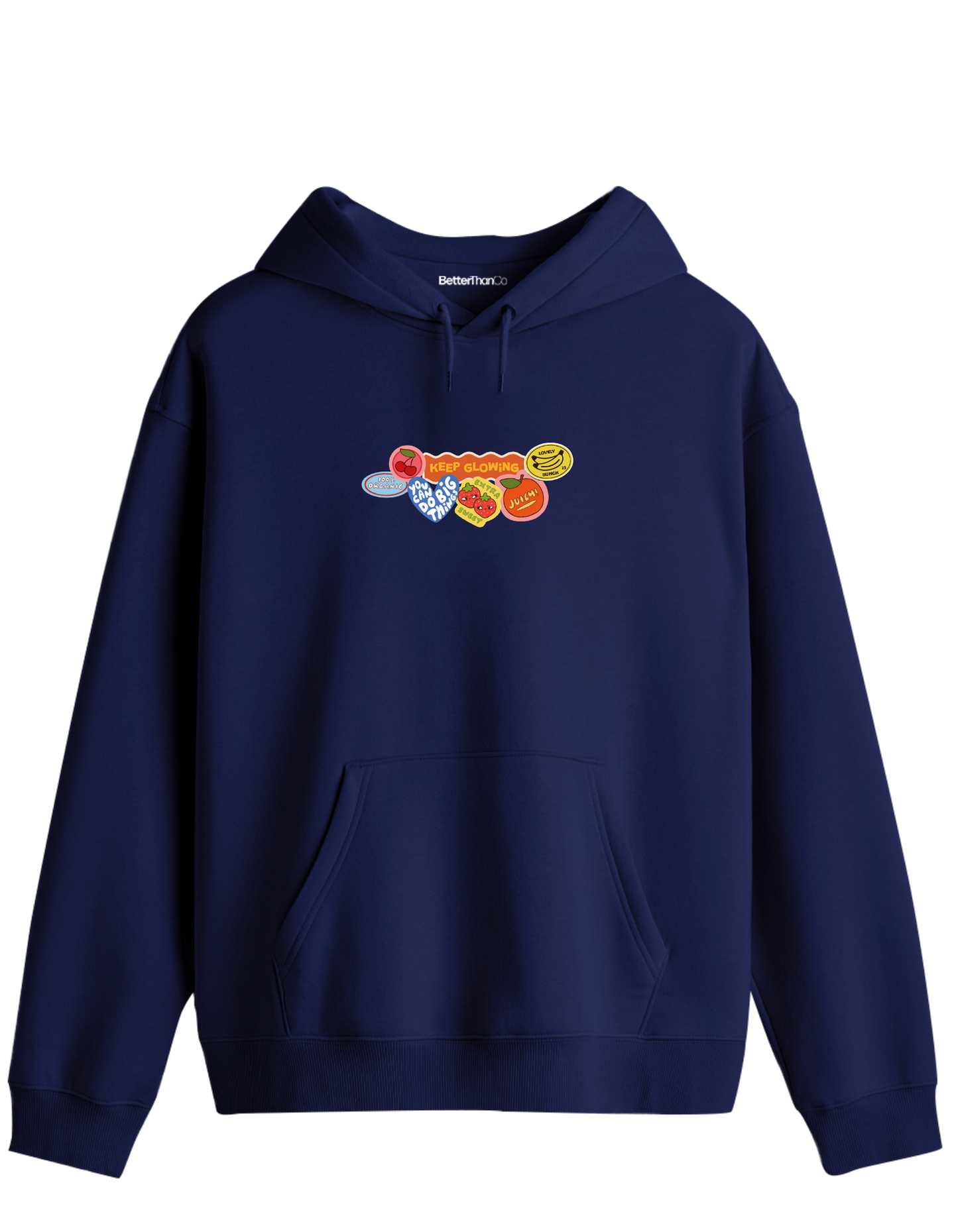 Fruits Baskılı Unisex Kapüşonlu Yaka Hoodie