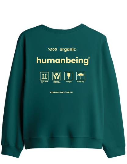 Humanbeing Baskılı Bisiklet Yaka Sweatshirt