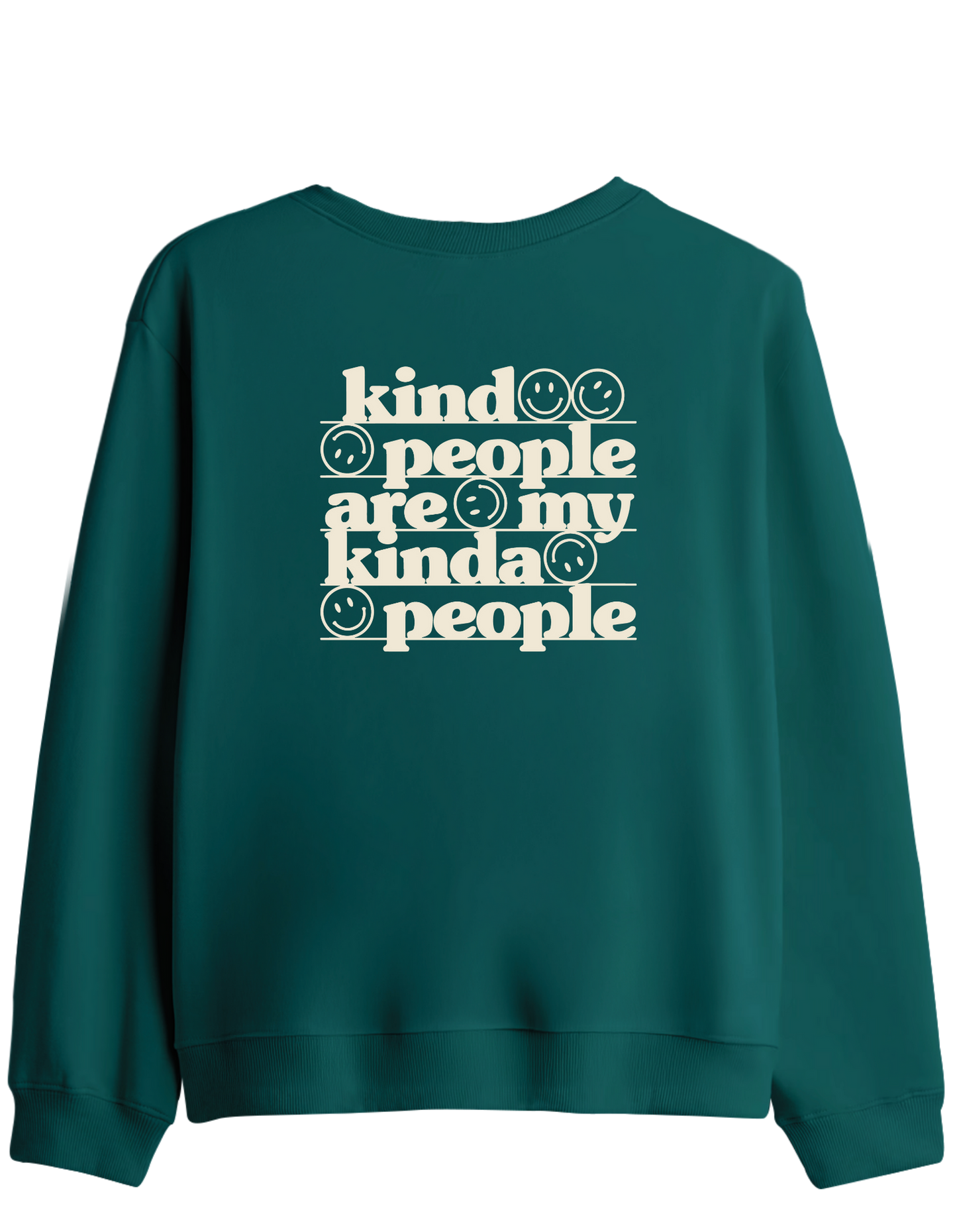 Be Kind Baskılı Bisiklet Yaka Sweatshirt