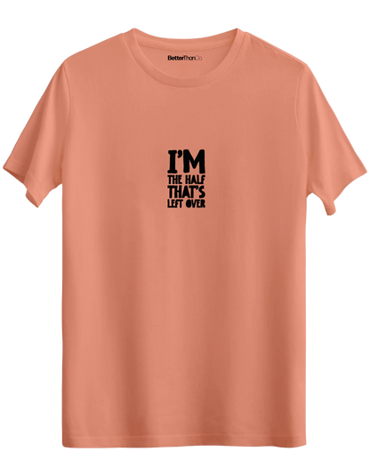 That's Left Over Baskılı Bisiklet Yaka Regular T-shirt