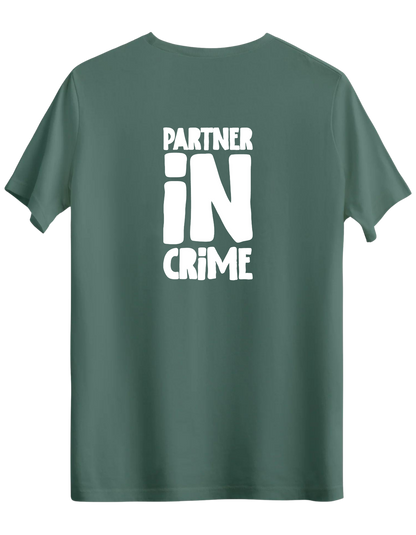 Partner in Crime Baskılı Bisiklet Yaka Regular T-shirt