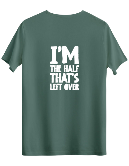 That's Left Over Baskılı Bisiklet Yaka Regular T-shirt