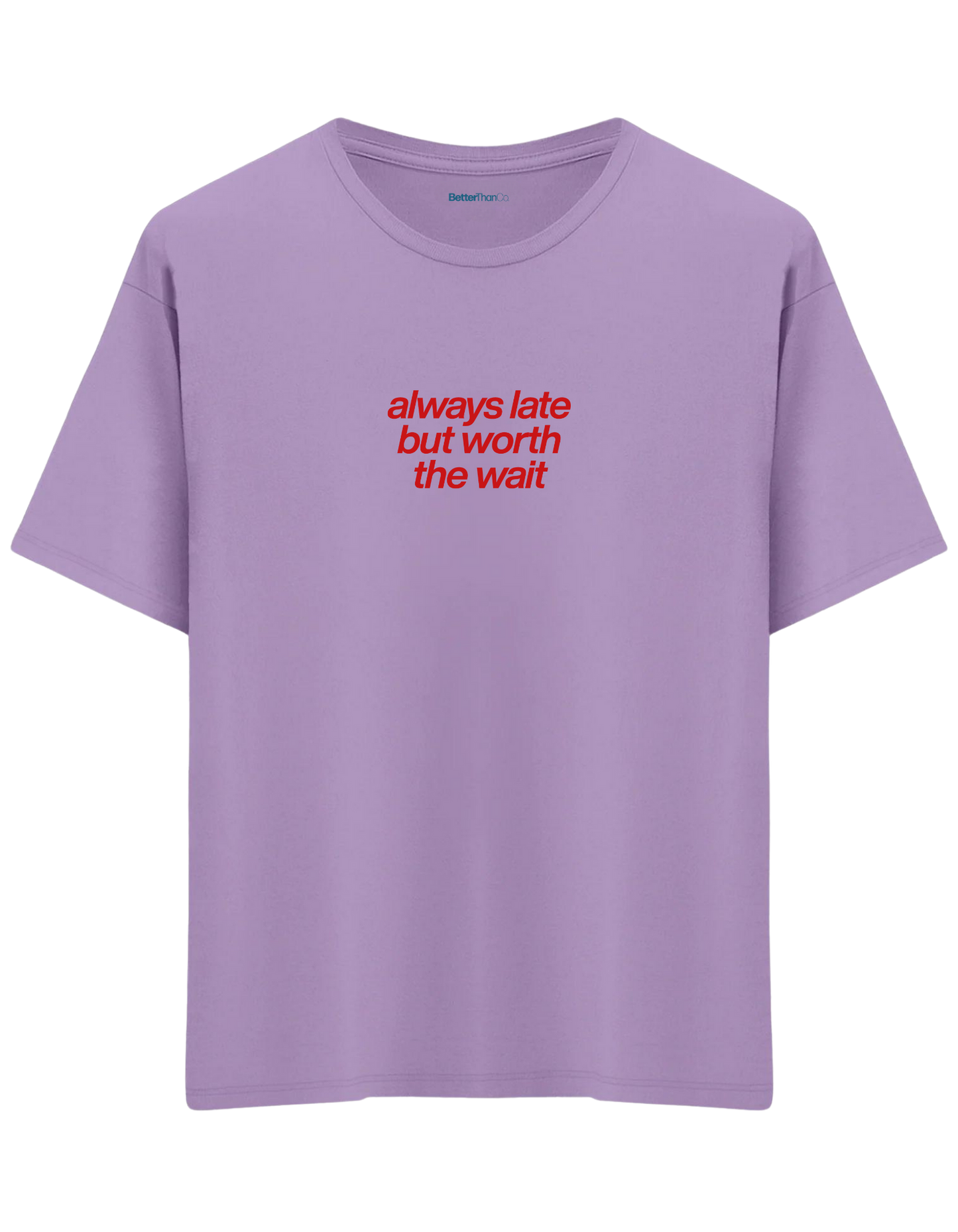 Always Late Baskılı Bisiklet Yaka Oversize T-shirt