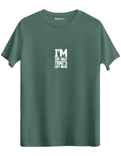 That's Left Over Baskılı Bisiklet Yaka Regular T-shirt