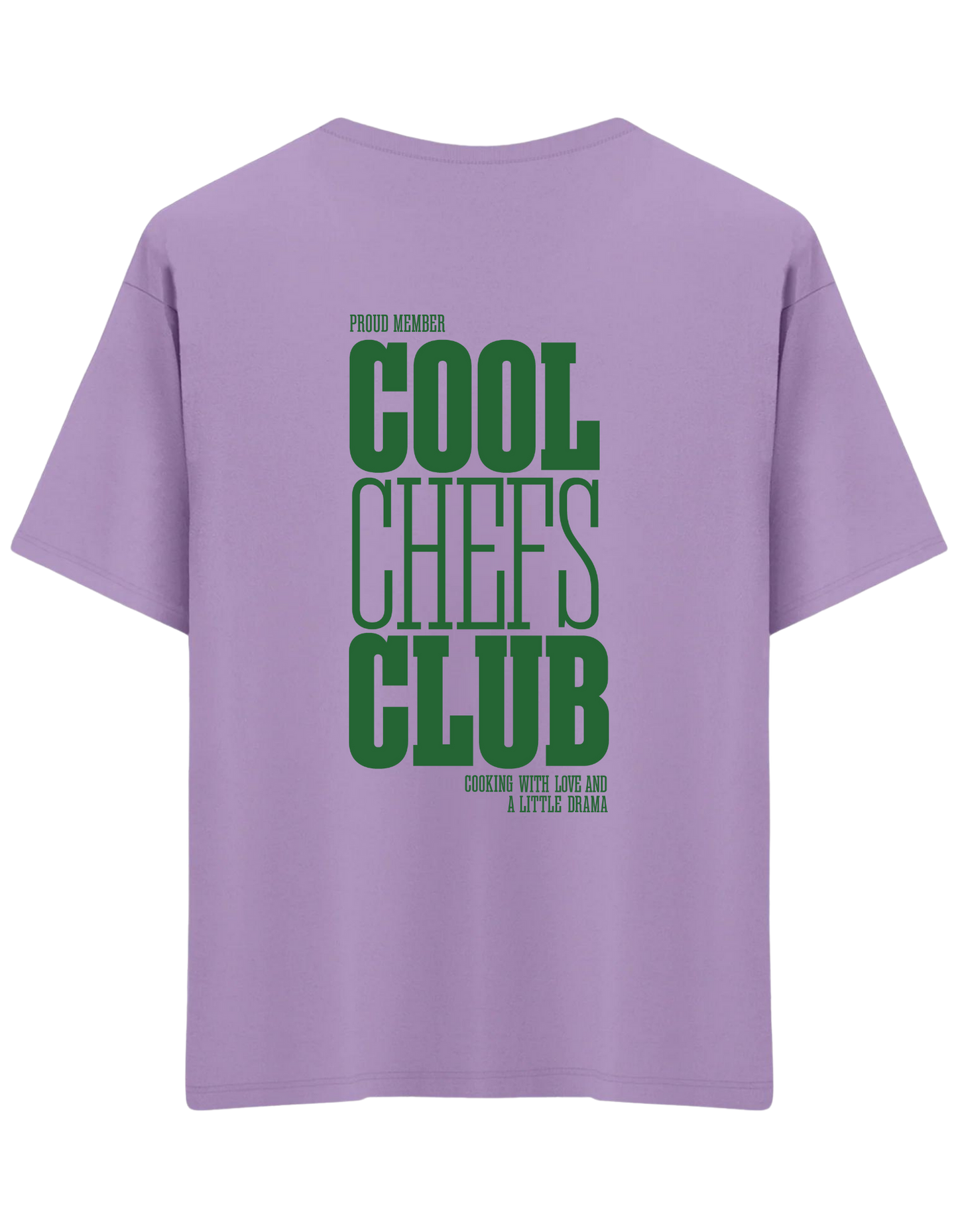 Cool Chefs Club Baskılı Bisiklet Yaka Oversize T-shirt