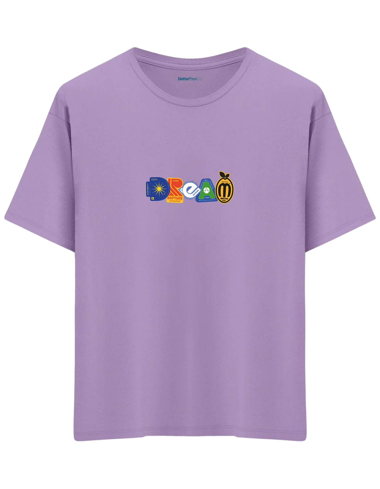 Dream Baskılı Bisiklet Yaka Oversize T-shirt